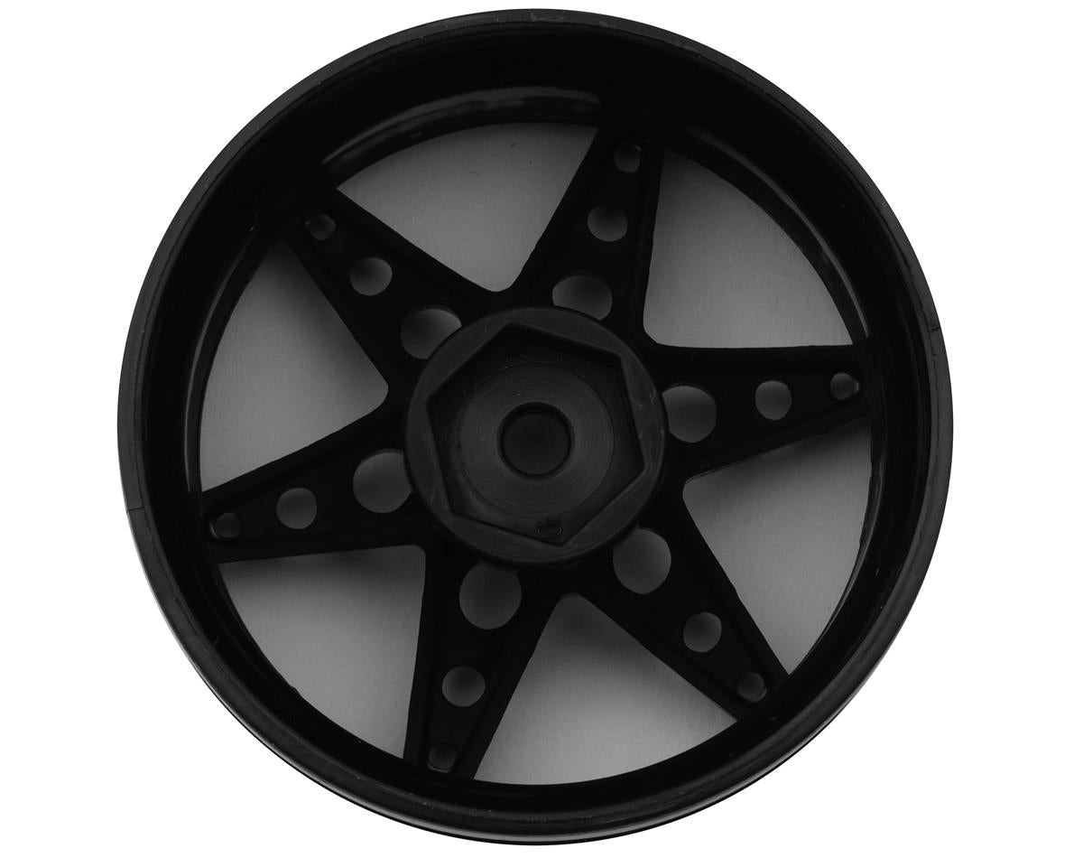 Sideways RC SRC R1 Multi-Spoke Nylon Drift Wheels (Black) (2) (6mm Offset)