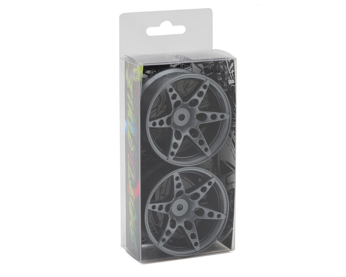 Sideways RC SRC R1 Multi-Spoke Nylon Drift Wheels (Grey) (2) (6mm Offset)