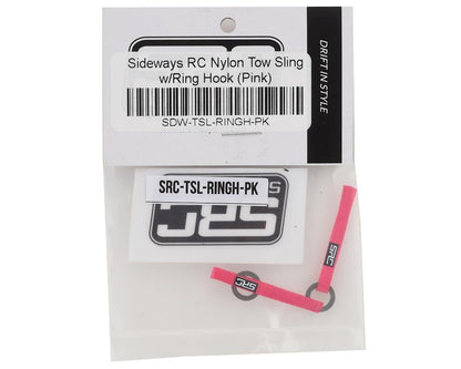 Sideways RC Scale Drift Nylon Tow Sling w/Ring Hook (Pink) (2)