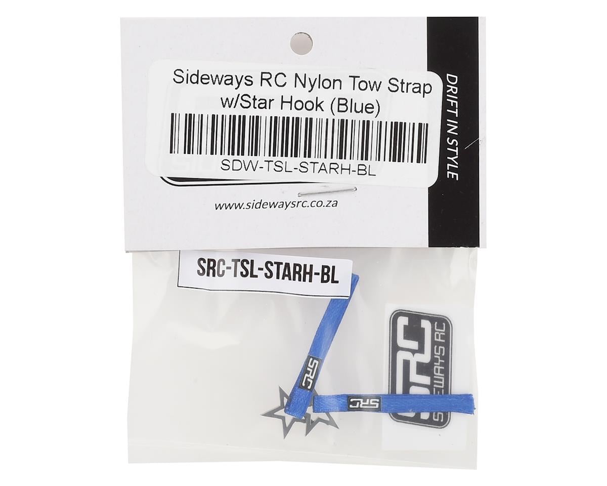 Sideways RC Scale Drift Nylon Tow Strap w/Star Hook (Blue) (2)