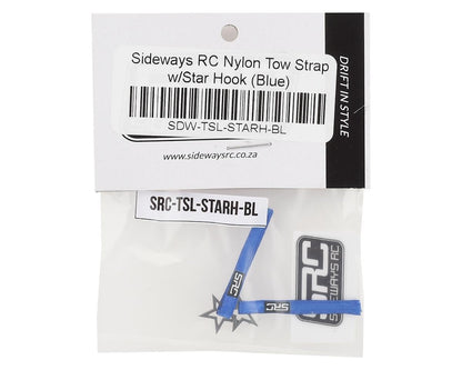Sideways RC Scale Drift Nylon Tow Strap w/Star Hook (Blue) (2)