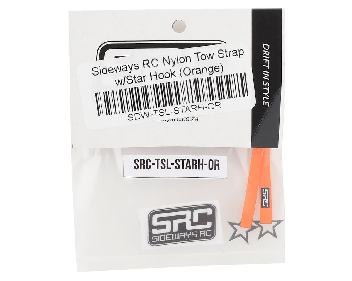 Sideways RC Scale Drift Nylon Tow Strap w/Star Hook (Orange) (2)