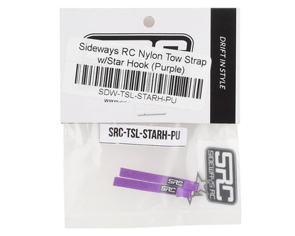 Sideways RC Scale Drift Nylon Tow Strap w/Star Hook (Purple) (2)