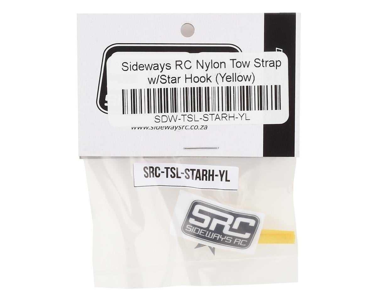 Sideways RC Scale Drift Nylon Tow Strap w/Star Hook (Yellow) (2)