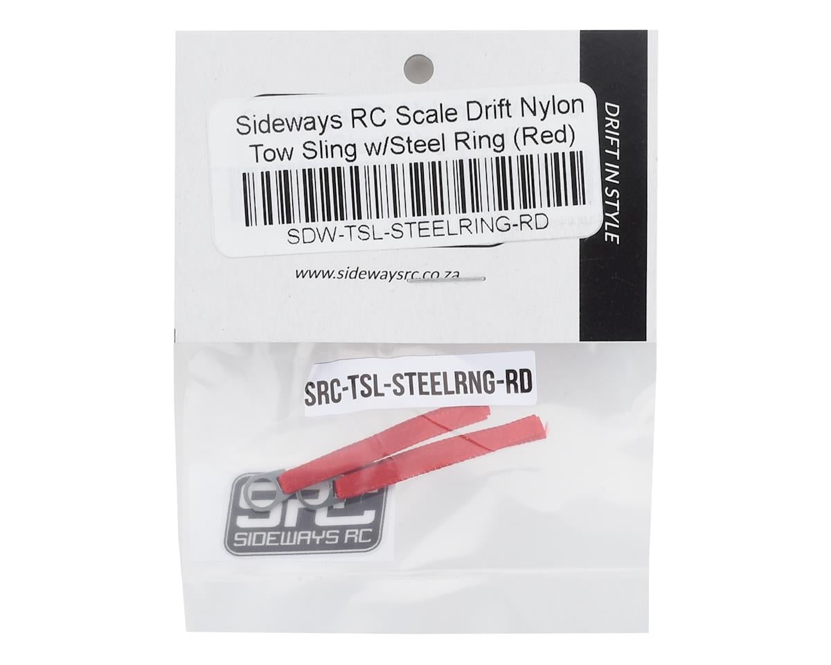 Sideways RC Scale Drift Nylon Tow Sling w/Steel Ring (Red) (2)