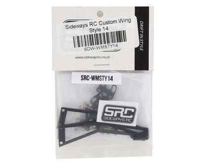 Sideways RC Scale Drift Custom Wing Mount (Black) (Style 14)