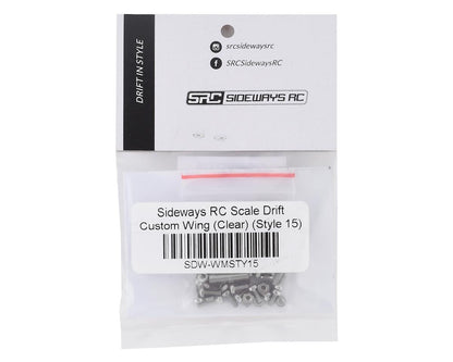 Sideways RC Scale Drift Custom Wing Mount (Clear) (Style 15)