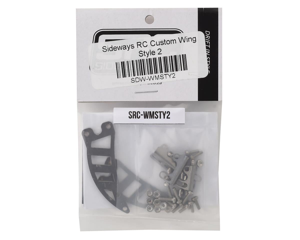 Sideways RC Scale Drift Custom Wing Mount (Silver) (Style 2)