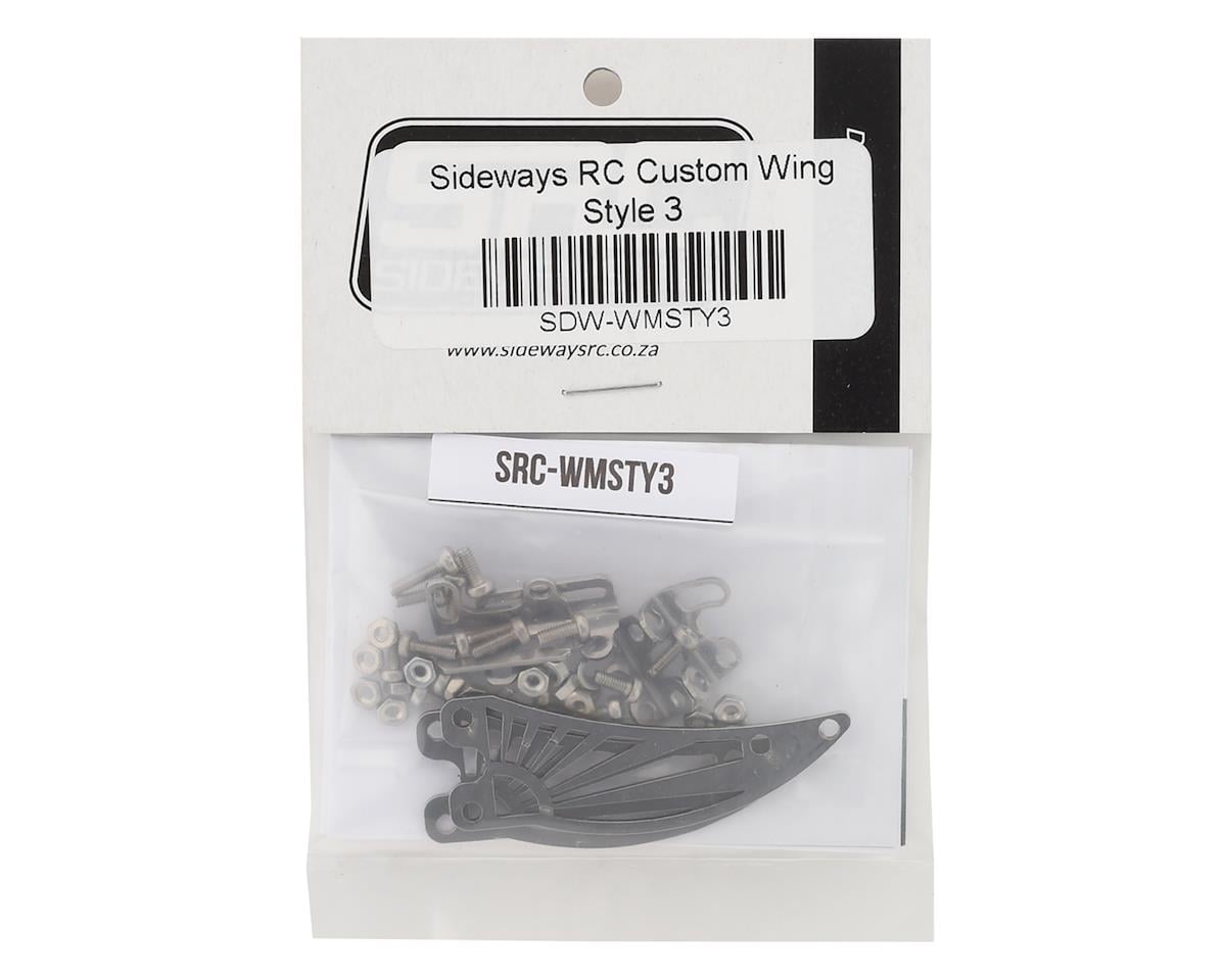 Sideways RC Scale Drift Custom Wing Mount (Silver) (Style 3)