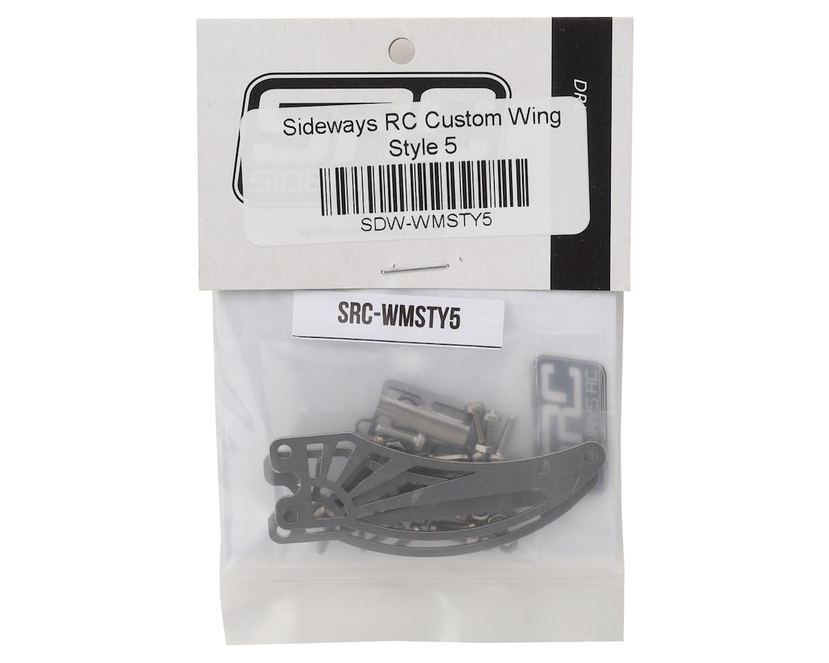 Sideways RC Scale Drift Custom Wing Mount (Silver) (Style 5)