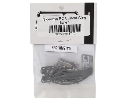 Sideways RC Scale Drift Custom Wing Mount (Silver) (Style 5)