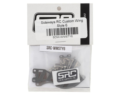 Sideways RC Scale Drift Custom Wing Mount (Silver) (Style 6)