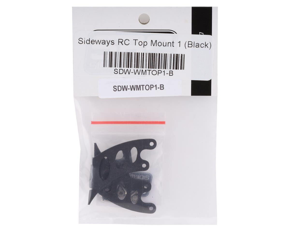 Sideways RC Top Mount 1 Scale Drift Wing Mount (Black)