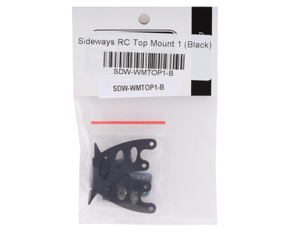 Sideways RC Top Mount 1 Scale Drift Wing Mount (Black)