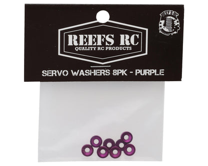 Reefs RC Aluminum Countersunk Servo Washers (Purple) (8)