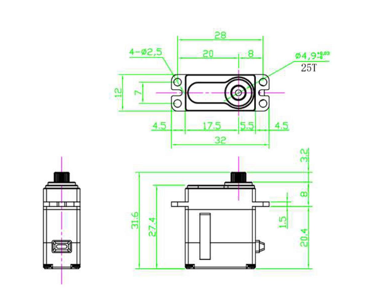 Reefs RC 99micro High Torque Metal Gear Digital Micro Servo (HV) (Brass Edition)