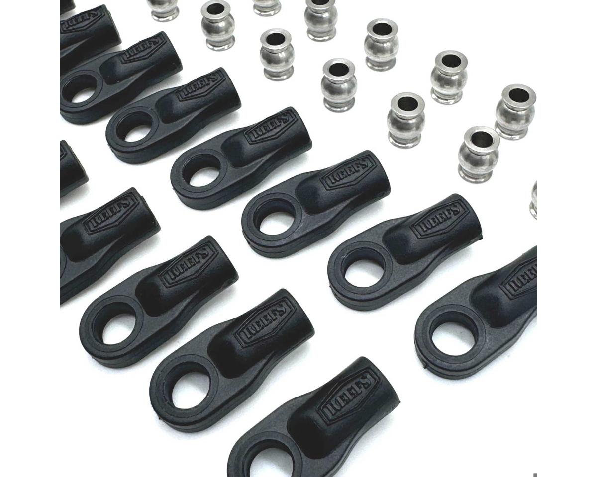Reefs RC XP 4mm Rod Ends & Stainless Steel Pivot Balls (16)