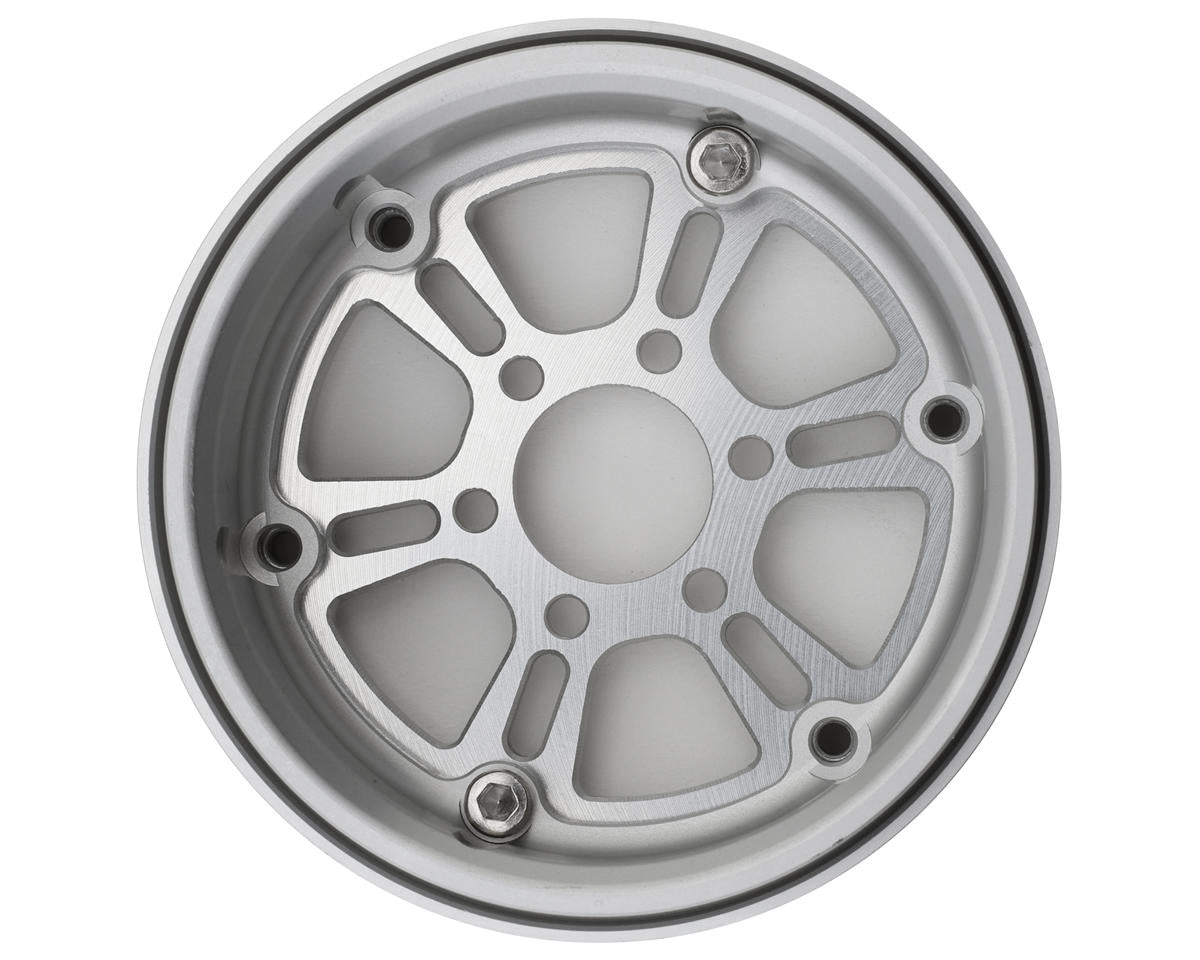 Reefs RC BLADE 1.9" Aluminum Beadlock Wheels w/Reef Hubs & Rings (Silver) (2)