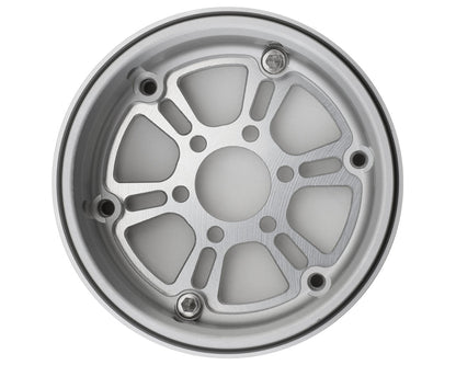 Reefs RC BLADE 1.9" Aluminum Beadlock Wheels w/Reef Hubs & Rings (Silver) (2)