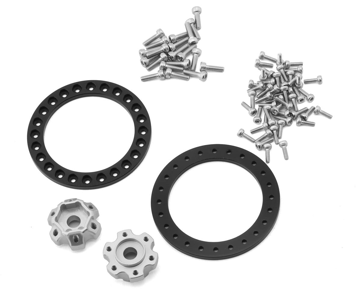 Reefs RC BLADE 1.9" Aluminum Beadlock Wheels w/Reef Hubs & Rings (Silver) (2)