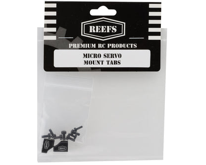 Reefs RC Micro Servo Mounting Tabs (Black) (2)