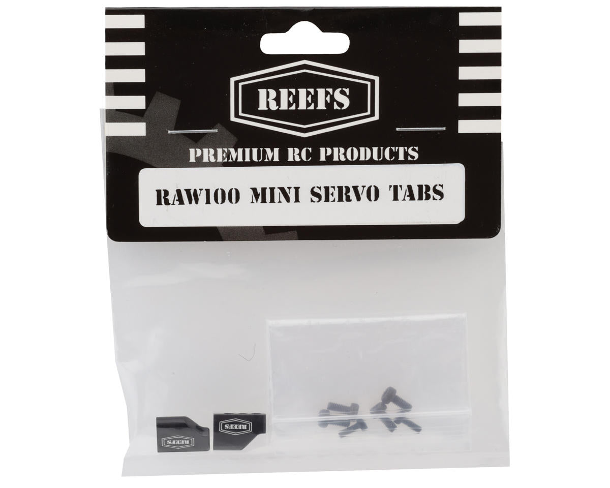 Reefs RC RAW100 Mini Servo CNC-Machined Aluminum Mounting Tabs (2)