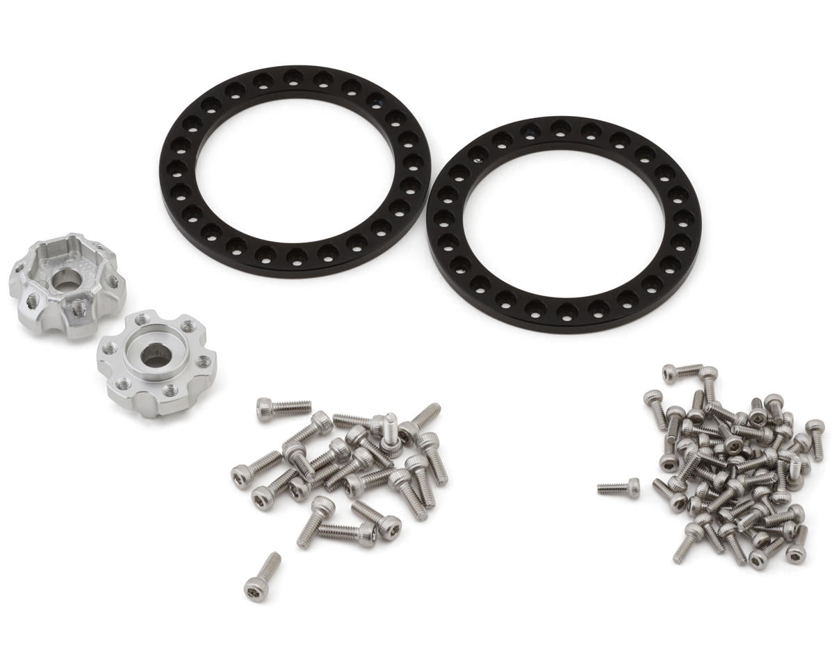 Reefs RC 1/10 Granite 1.9" Rock Crawler Beadlock Wheels w/Hubs & Rings