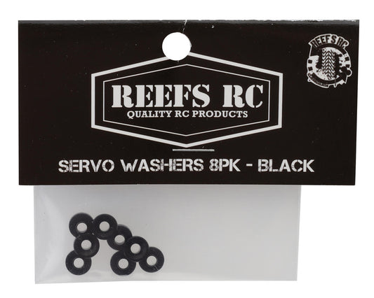 Reefs RC Aluminum Countersunk Servo Washers (Black) (8)