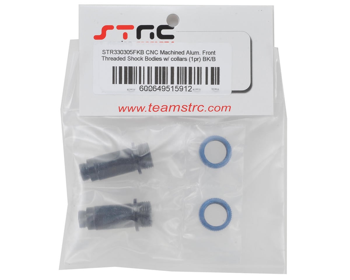 ST Racing Concepts Arrma Aluminum Front Threaded Shock Bodies (2) (Black/Blue)