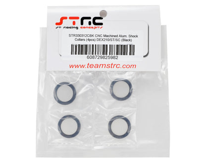 ST Racing Concepts Aluminum Shock Collars (4) (Black)