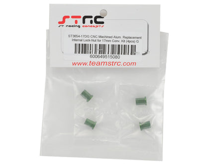 ST Racing Concepts Wraith Aluminum Internal Locknut (4) (Green)