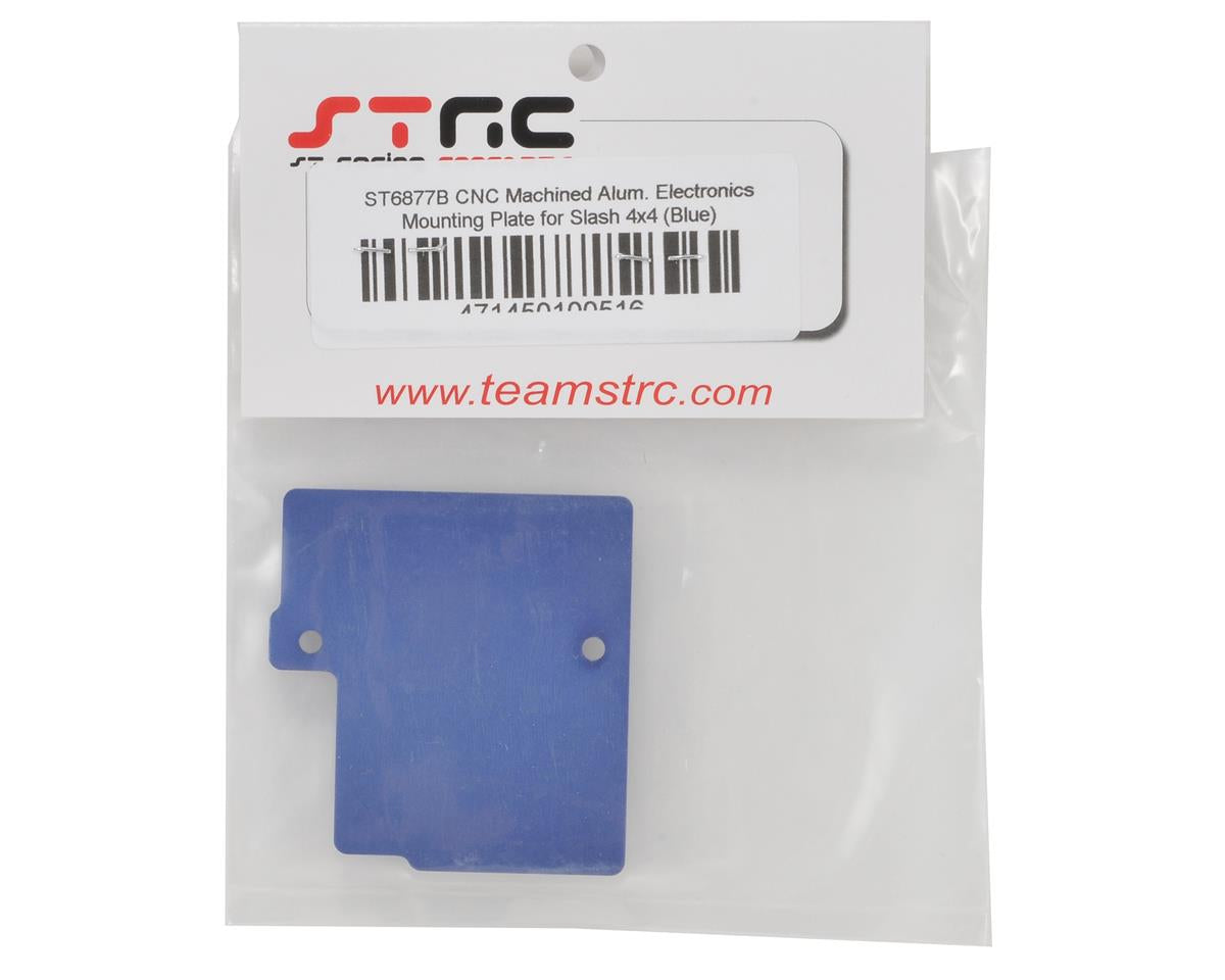 ST Racing Concepts Aluminum Electronics Mounting Plate for Traxxas Slash (Blue)