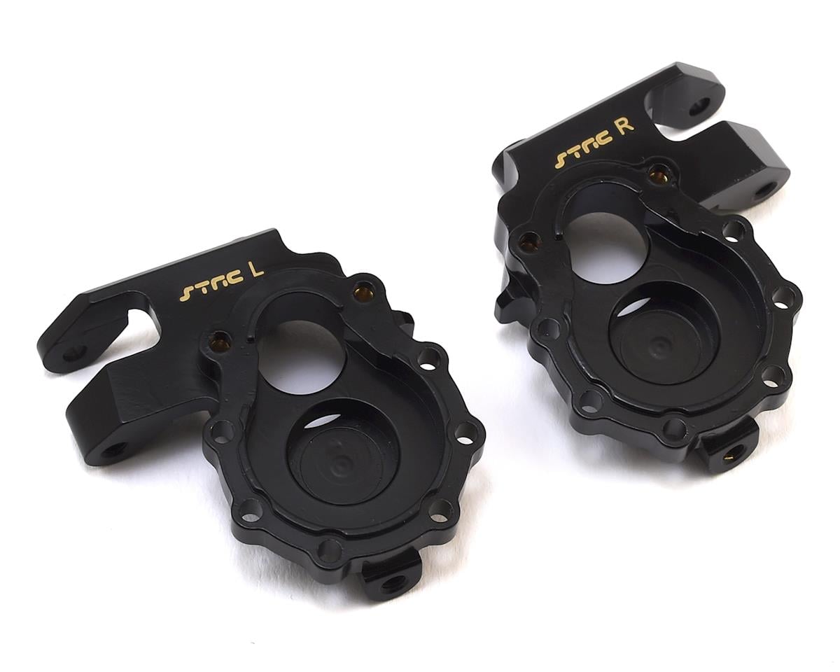 ST Racing Concepts Brass Front Steering Knuckles for Traxxas TRX-4 (Black) (2)