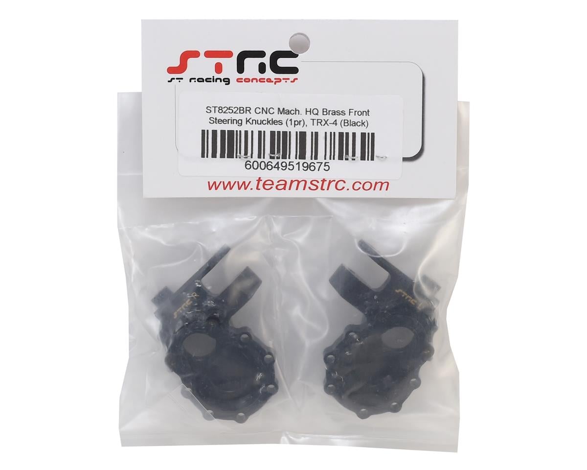 ST Racing Concepts Brass Front Steering Knuckles for Traxxas TRX-4 (Black) (2)