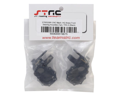 ST Racing Concepts Brass Front Steering Knuckles for Traxxas TRX-4 (Black) (2)