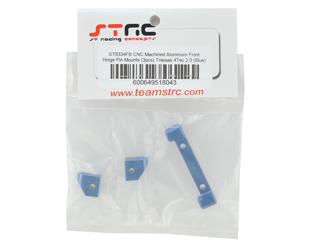 ST Racing Concepts Aluminum Front Hinge Pin Blocks for Traxxas 4Tec 2.0 (Blue)
