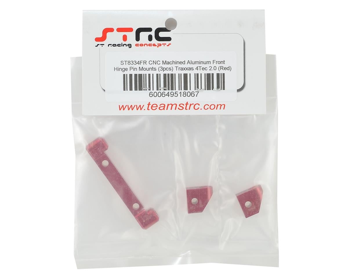 ST Racing Concepts Aluminum Front Hinge Pin Blocks for Traxxas 4Tec 2.0 (Red)