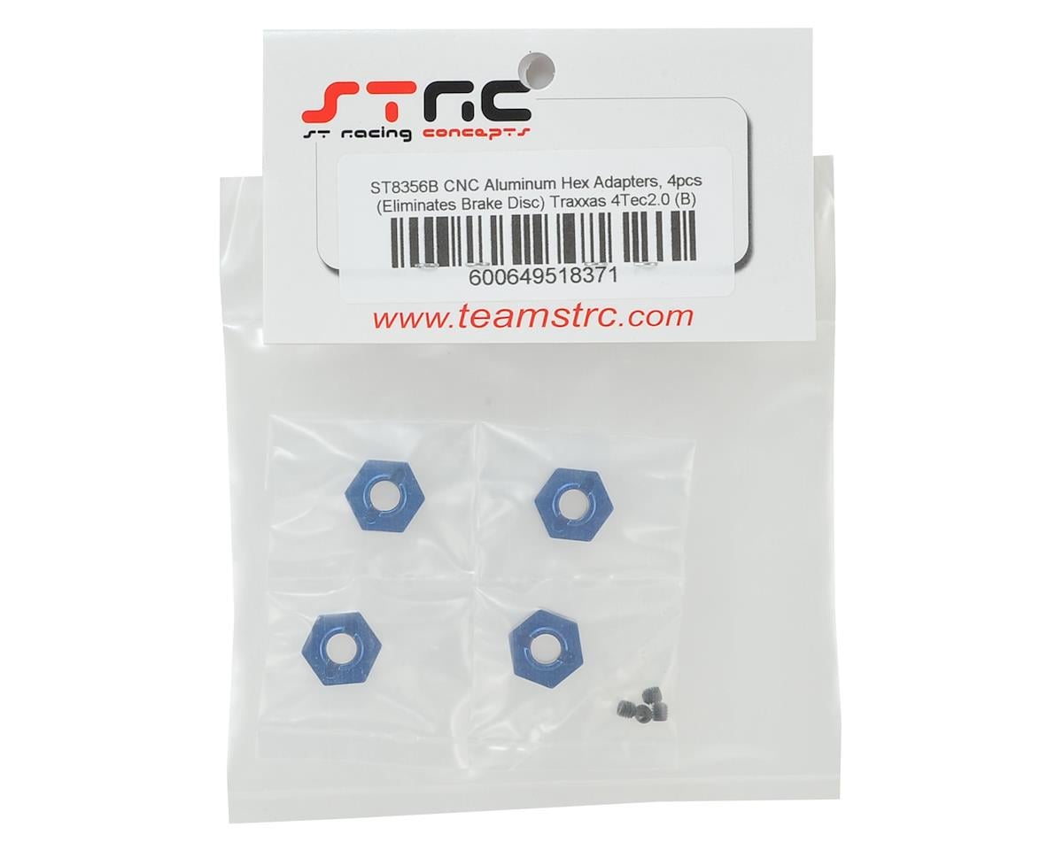ST Racing Concepts Aluminum Hex Adapters for Traxxas 4Tec 2.0 (4) (Blue)