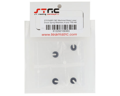 ST Racing Concepts Brass Shock Spring Retainers for Traxxas TRX-4M (Black) (4) (1g)