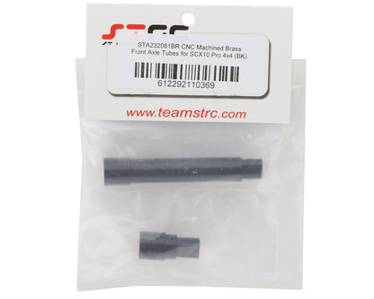 ST Racing Concepts SCX10 Pro Brass Front Axle Tubes (Black) (55g)