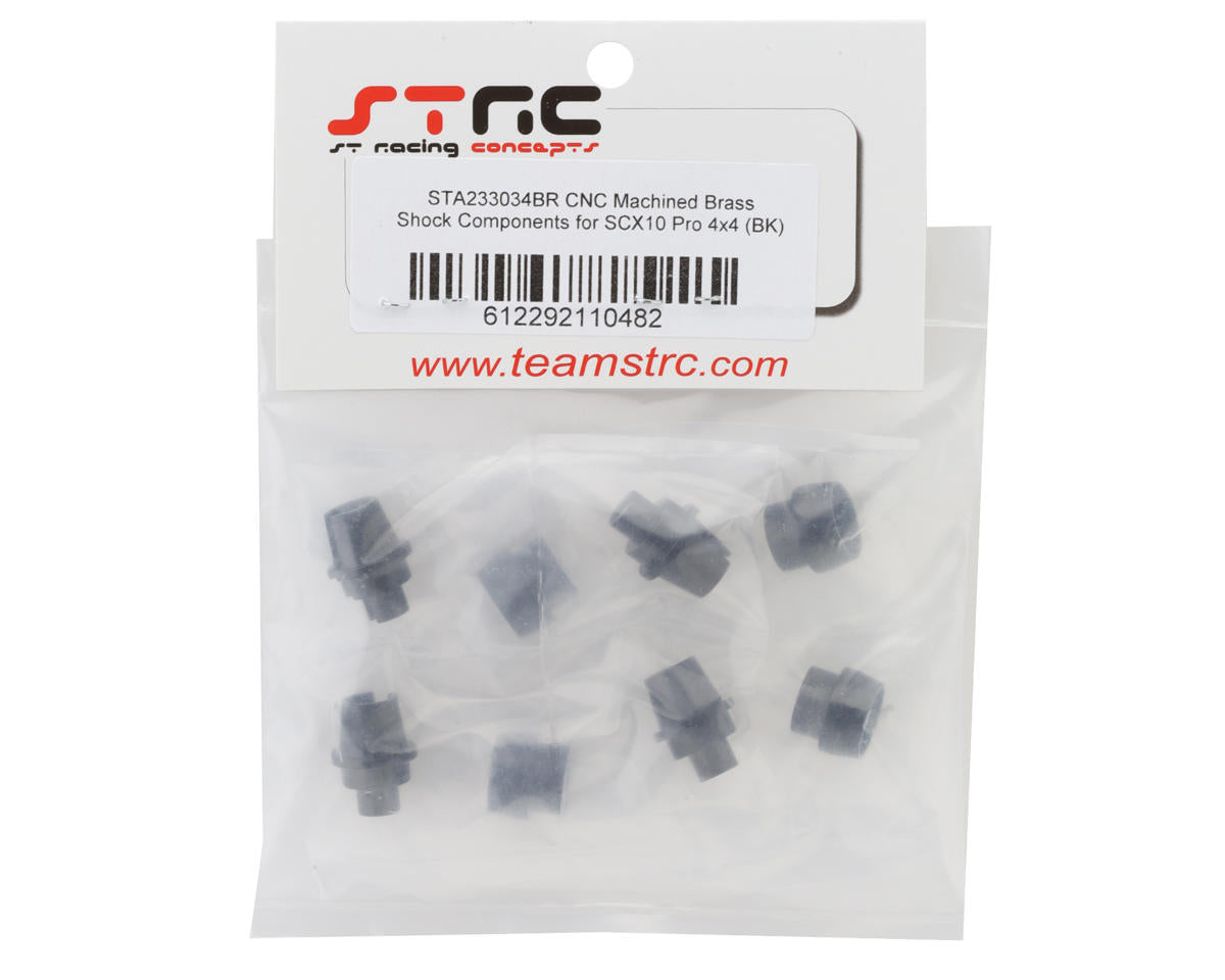 ST Racing Concepts SCX10 Pro Brass Shock Components (Black) (8) (40g)