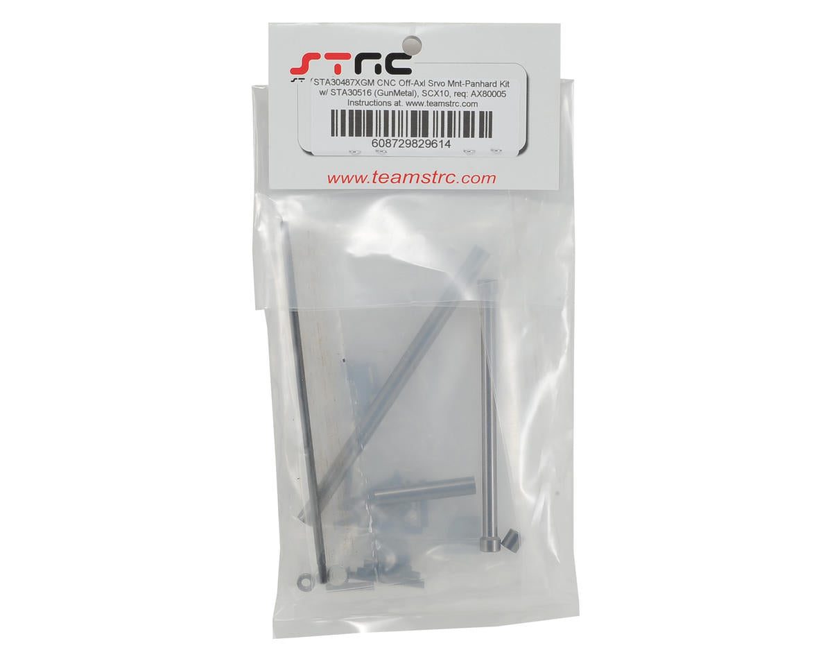 ST Racing Concepts SCX10 Aluminum Off-Axle Servo Mount/Panhard Kit (Gun Metal)