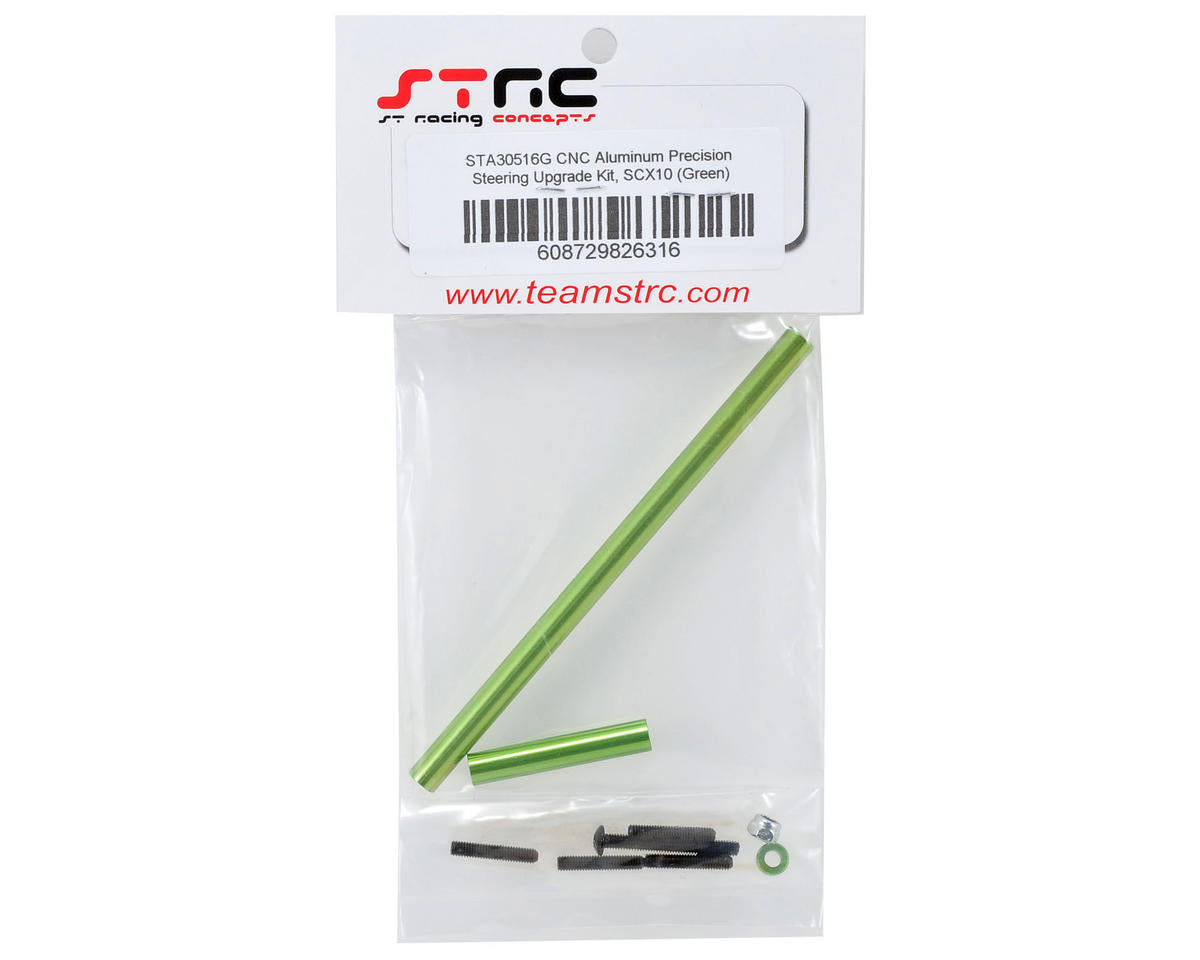 ST Racing Concepts SCX10 Aluminum Steering Upgrade Kit (Green)