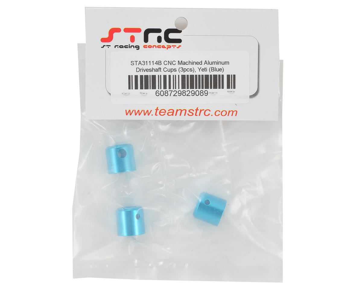 ST Racing Concepts Aluminum Driveshaft Cups (3) (Blue)