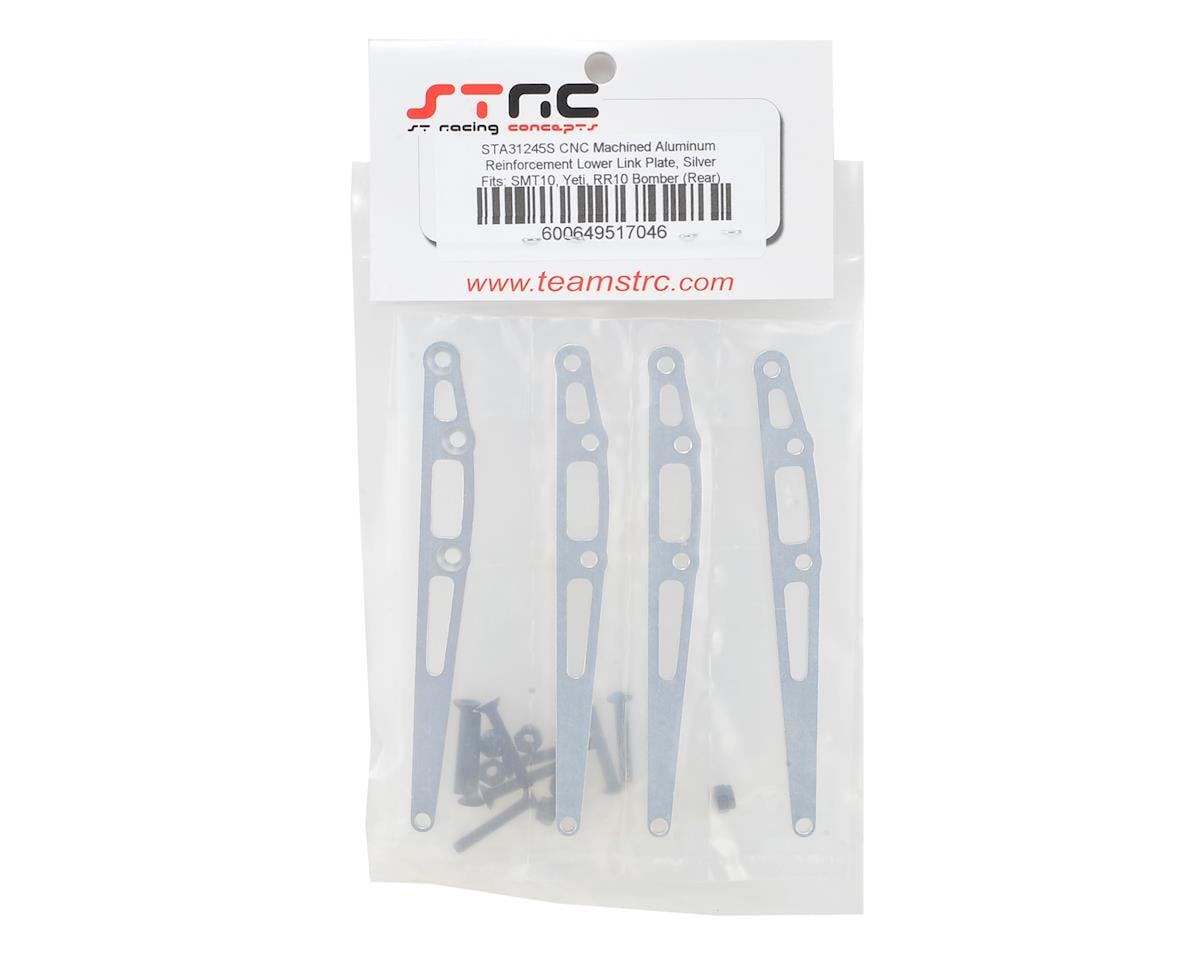 ST Racing Concepts Aluminum Reinforcement Rear Lower Link Plate (4) (Silver)