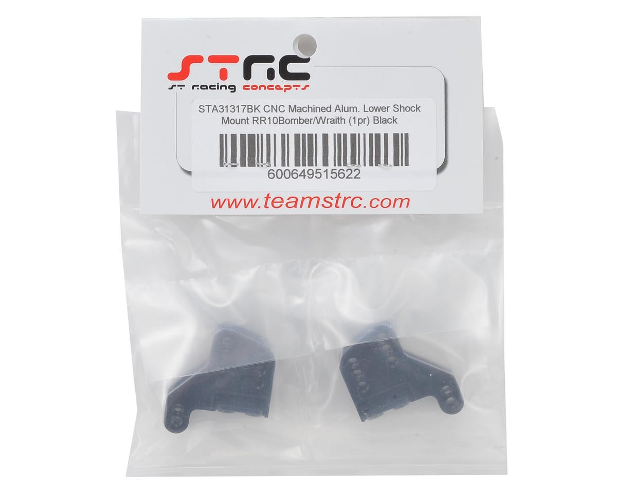 ST Racing Concepts RR10/Wraith Aluminum Lower Shock Mount (2) (Black)