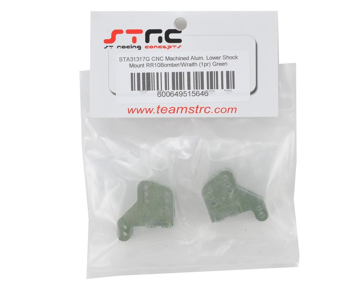 ST Racing Concepts RR10/Wraith Aluminum Lower Shock Mount (2) (Green)
