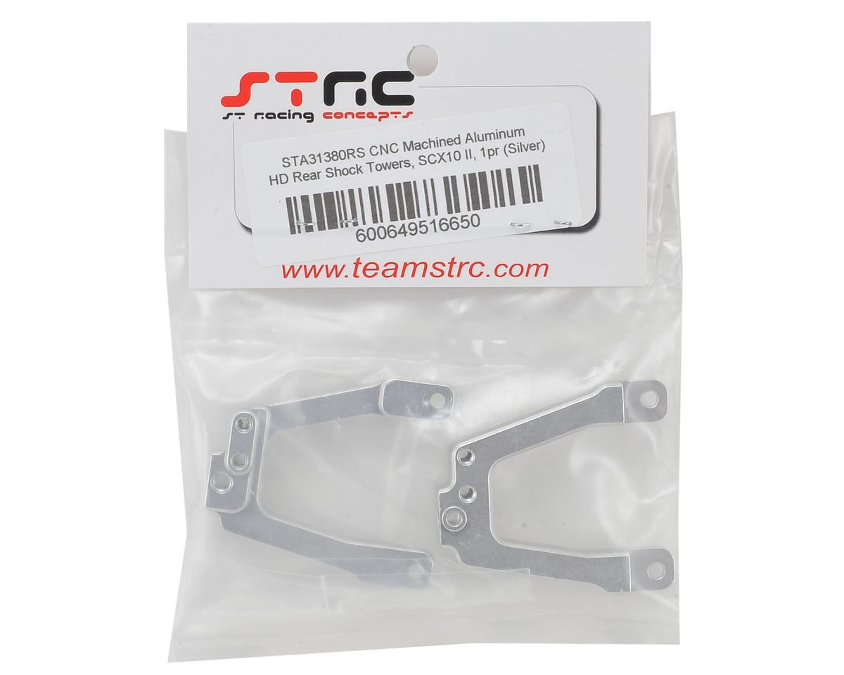 ST Racing Concepts SCX10 II Aluminum HD Rear Shock Towers (Silver)