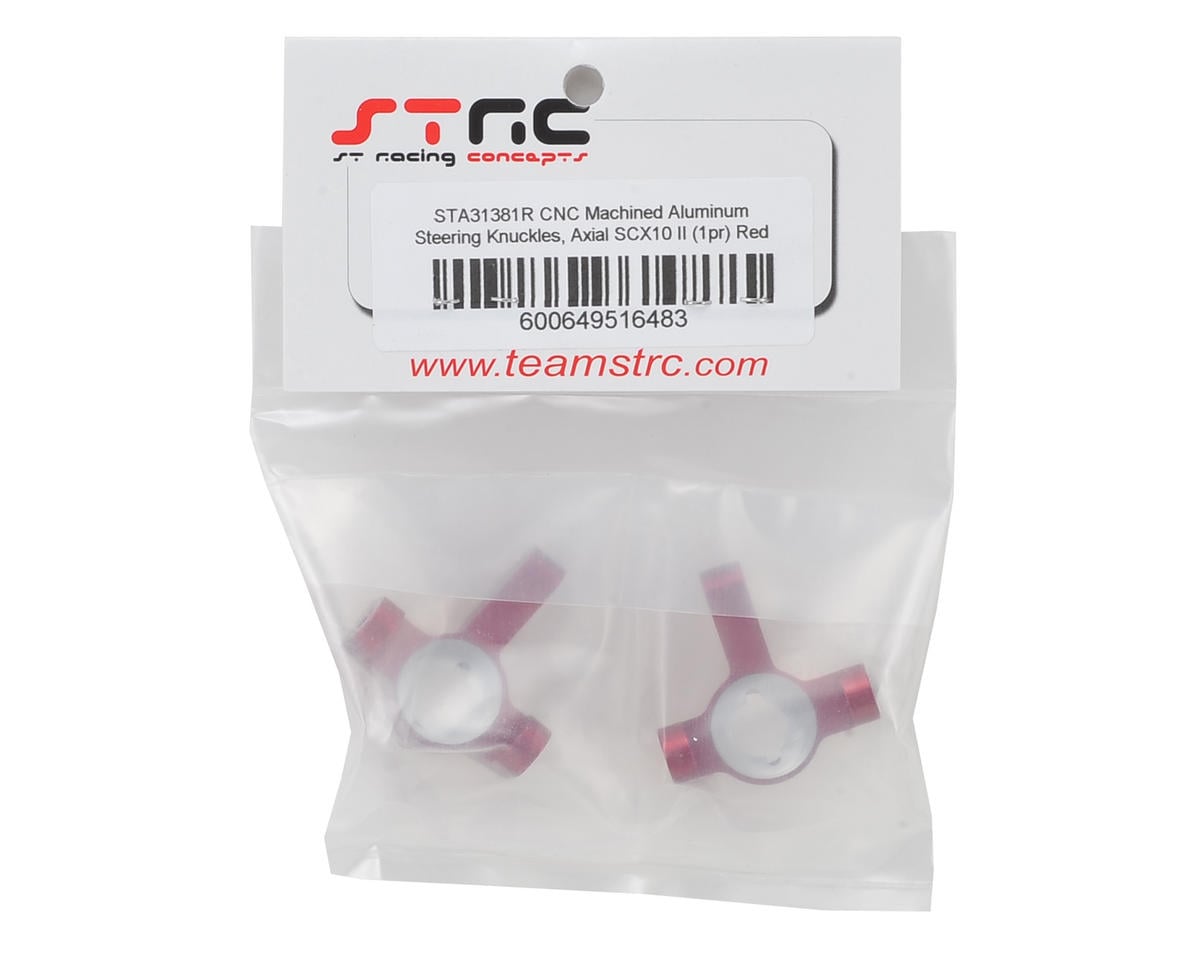 ST Racing Concepts SCX10 II Aluminum Steering Knuckles (Red)