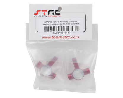 ST Racing Concepts SCX10 II Aluminum Steering Knuckles (Red)